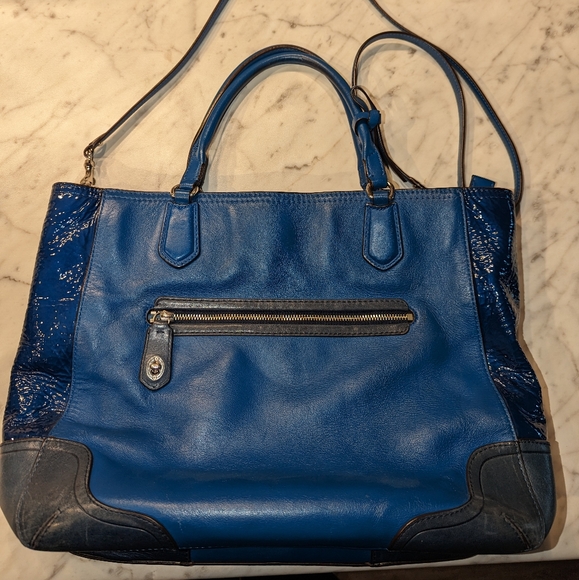 Blue Coach leather tote purse - Picture 3 of 7